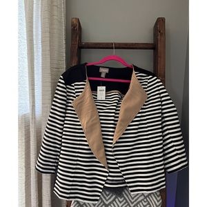 Chico’s striped color block open front blazer - Chico’s size 2 brand new w tags